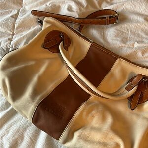 Ralph Lauren Tan and Brown Shoulder Bag